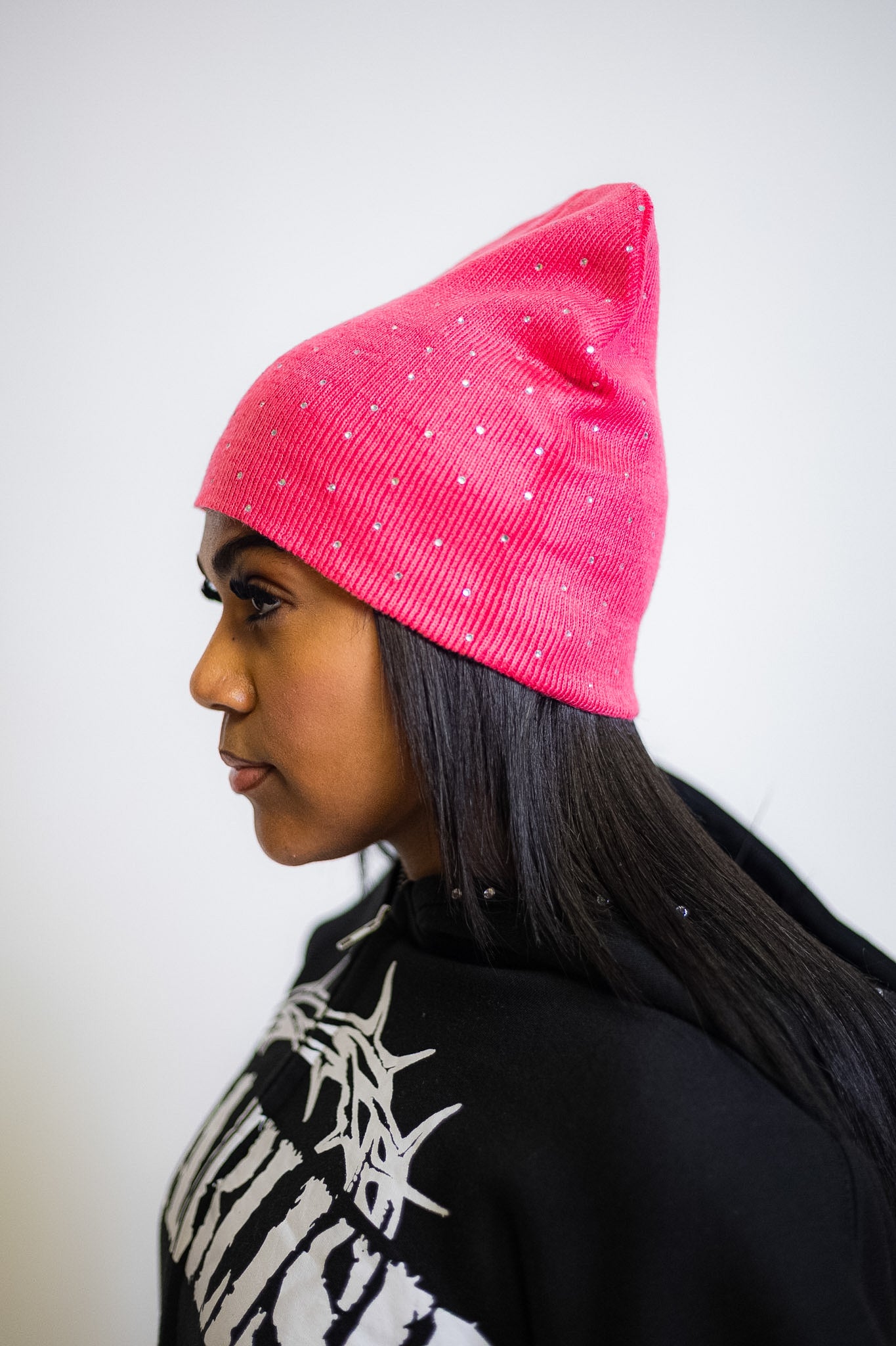 PINK SILK BEANIE