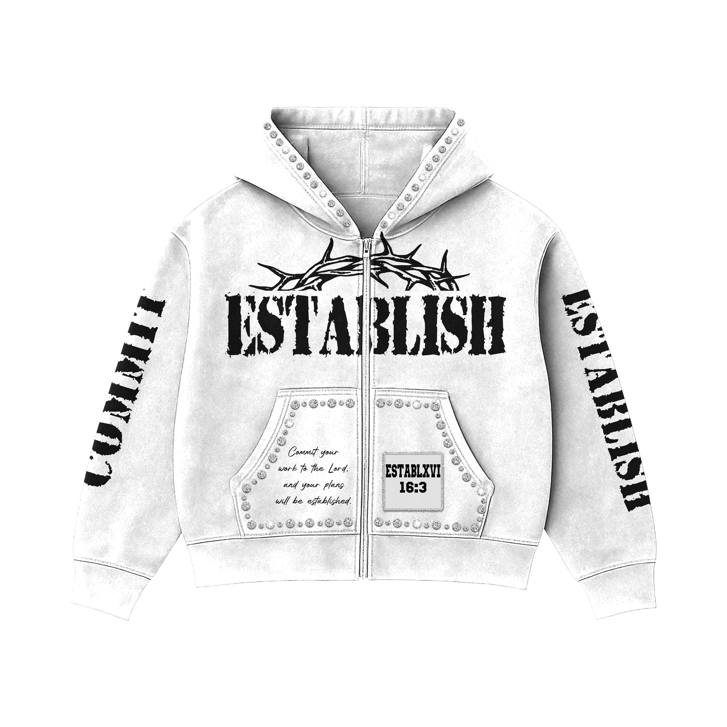 WHITE HOODIE